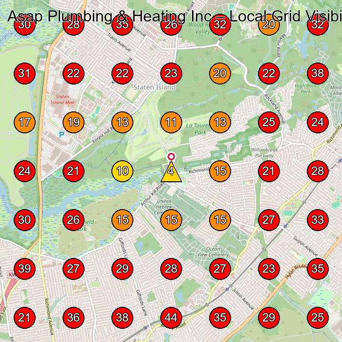 Asap Plumbing & Heating Inc GeoGrid visibility map for Plumber in None