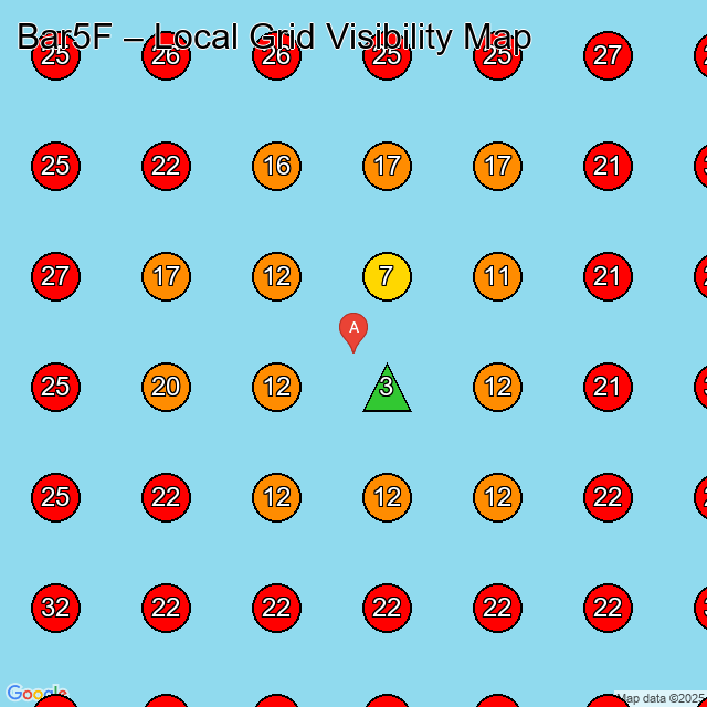 Bar5F GeoGrid visibility map for E-Commerce Service in None