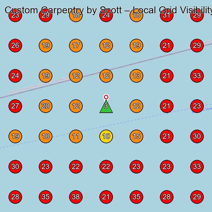 Custom Carpentry by Scott GeoGrid visibility map for Masonry Contractor in None