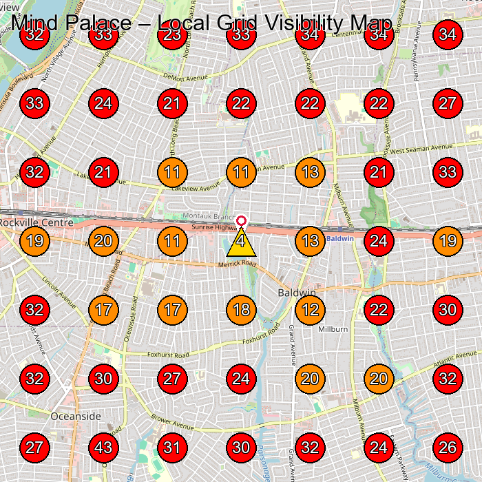 Mind Palace GeoGrid visibility map for Spa in None