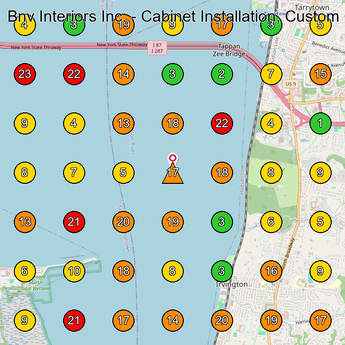 Bnv Interiors Inc. - Cabinet Installation, Custom Carpentry Company Scarsdale, NY Carpenter GeoGrid ranking map for None