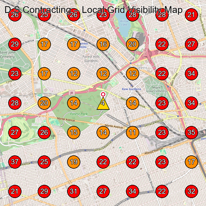 D.S.Contracting GeoGrid visibility map for Electrician in Kew Gardens