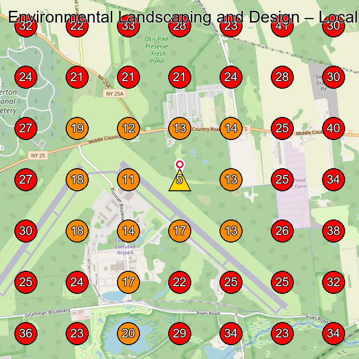 Environmental Landscaping and Design GeoGrid visibility map for Landscaper in None