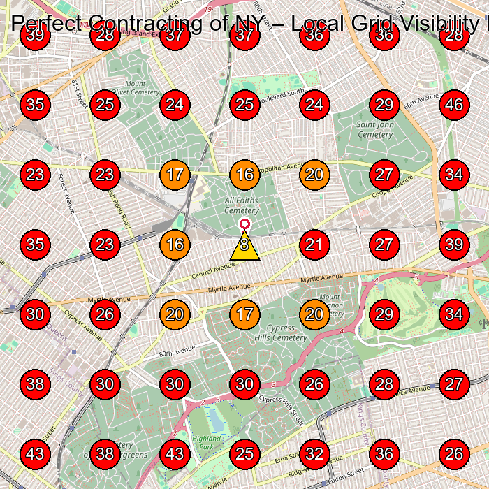 Perfect Contracting of NY GeoGrid visibility map for Carpenter in Brooklyn