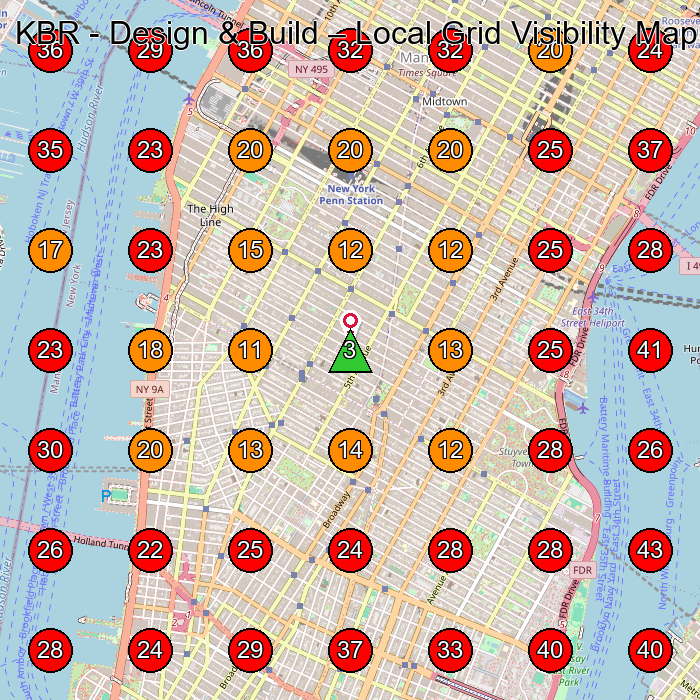 KBR - Design & Build GeoGrid visibility map for Contractor in Long Island City