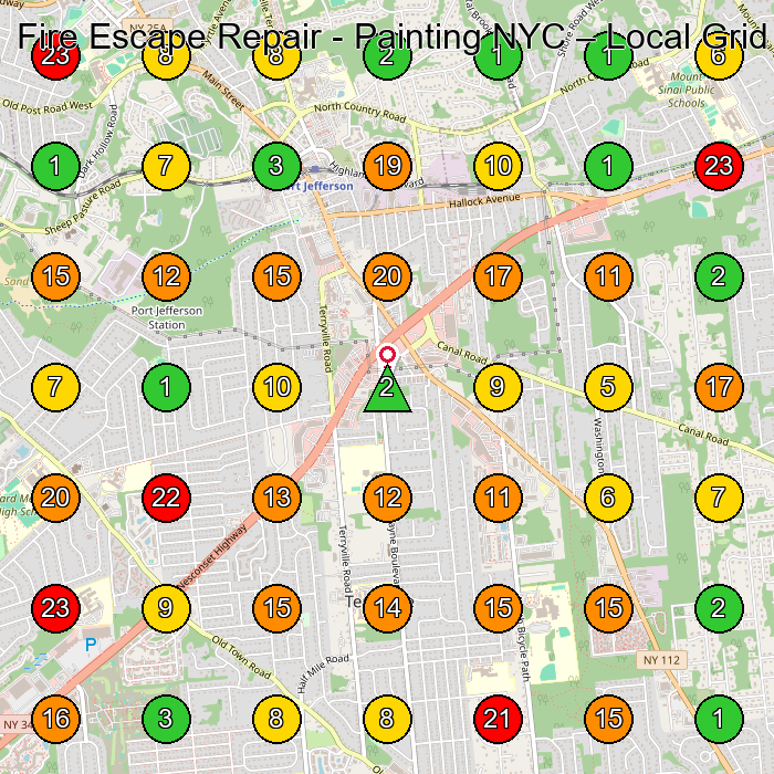 Fire Escape Repair - Painting NYC Painting GeoGrid ranking map for None