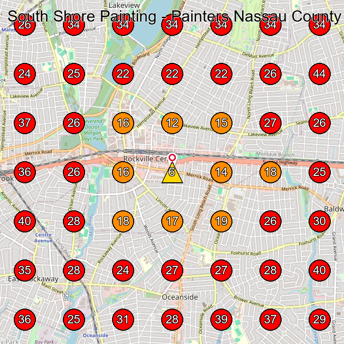South Shore Painting - Painters Nassau County GeoGrid visibility map for Handyman/Handywoman/Handyperson in Freeport