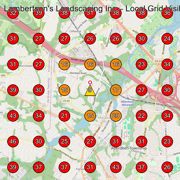 Lambertson's Landscaping Inc GeoGrid visibility map for Home Builder in None