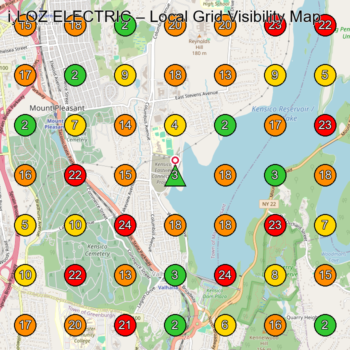 i¸LOZ ELECTRIC Electrician GeoGrid ranking map for None