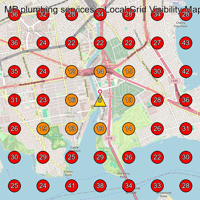 MP plumbing services GeoGrid visibility map for Plumber in None