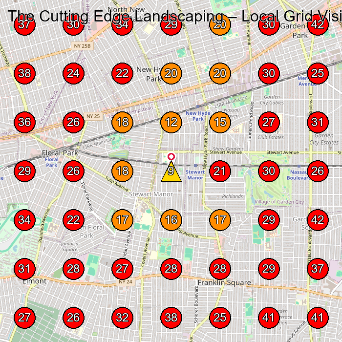 The Cutting Edge Landscaping GeoGrid visibility map for Landscaper in None