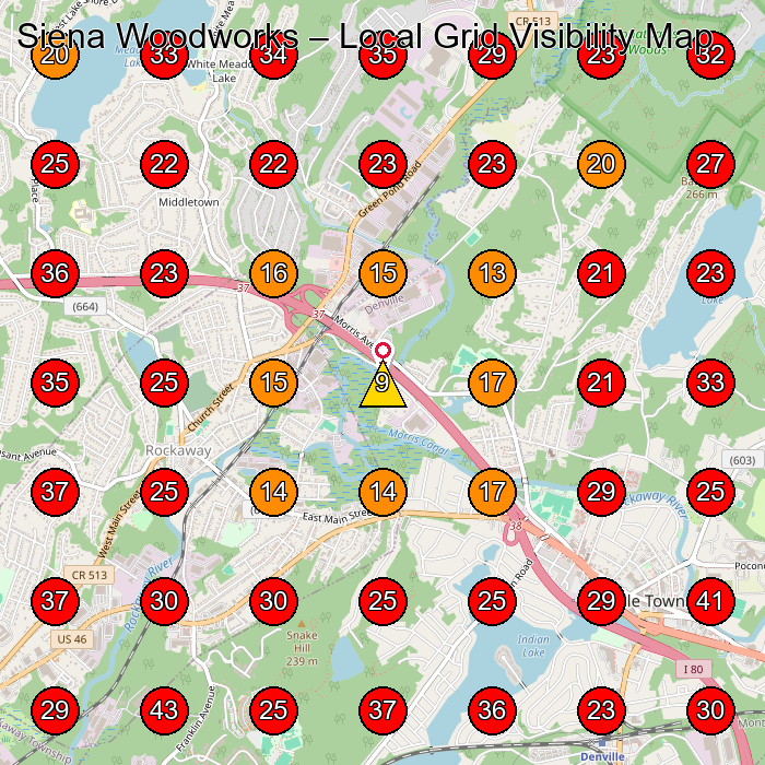 Siena Woodworks GeoGrid visibility map for Woodworker in None