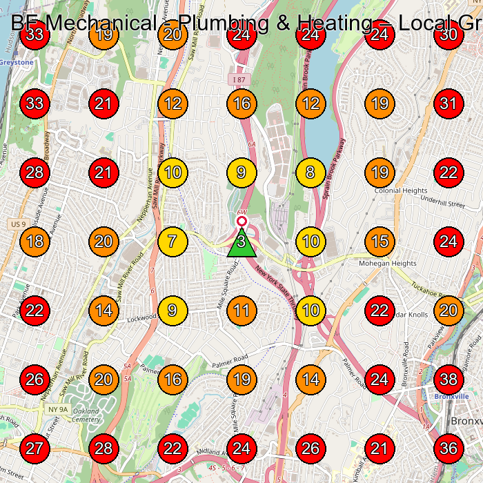 BF Mechanical - Plumbing & Heating GeoGrid visibility map for Plumber in None