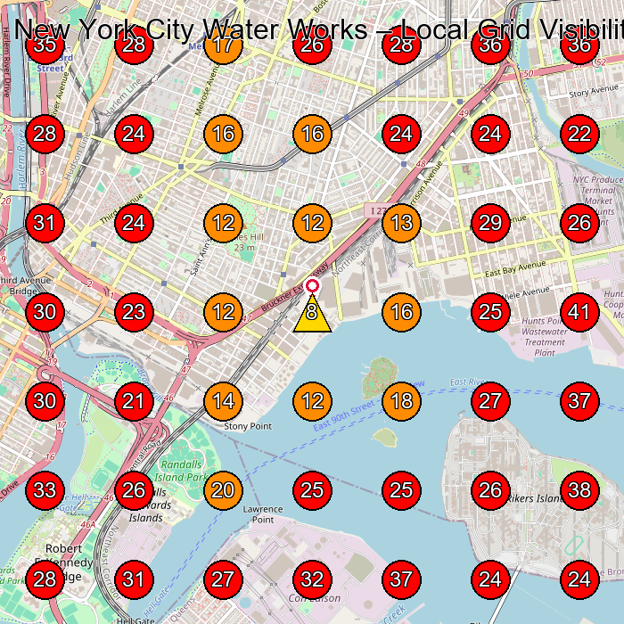 New York City Water Works GeoGrid visibility map for Plumber in None