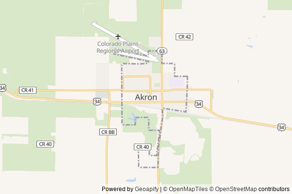 Akron digital marketing agency - Local SEO in Akron CO - GeoGrid map of Akron NY visibility