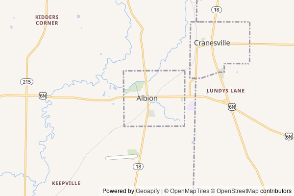 Albion digital marketing agency - Local SEO in Albion PA - GeoGrid map of Albion NY visibility
