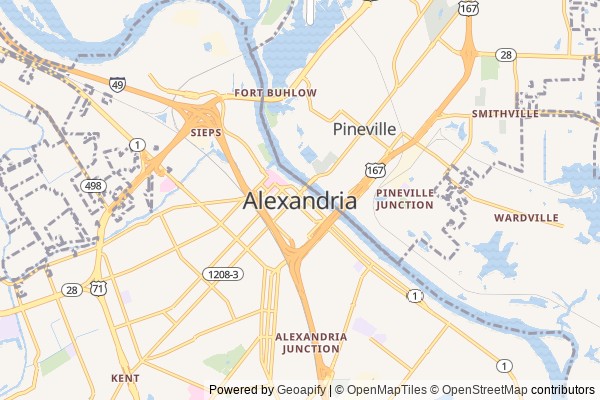 Alexandria digital marketing agency - Local SEO in Alexandria LA - GeoGrid map of Alexandria NY visibility