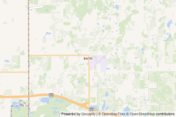 Bath digital marketing agency - Local SEO in Bath MI - GeoGrid map of Bath NY visibility