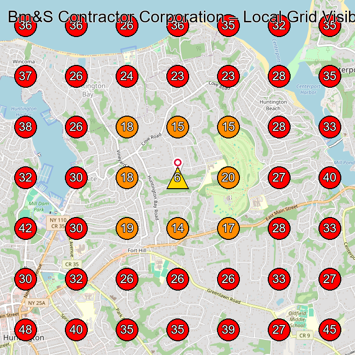 Bm&S Contractor Corporation GeoGrid visibility map for Contractor in None