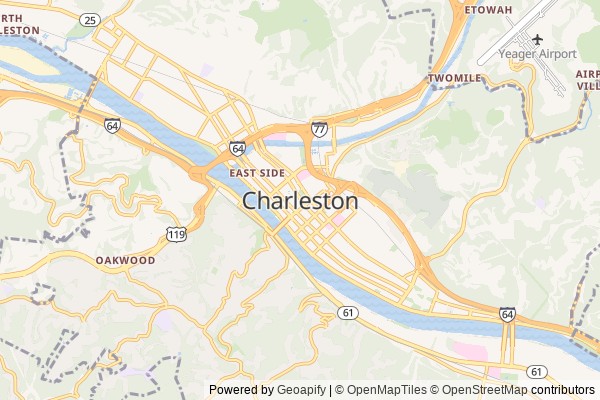 Charleston digital marketing agency - Local SEO in Charleston WV - GeoGrid map of Charleston NY visibility