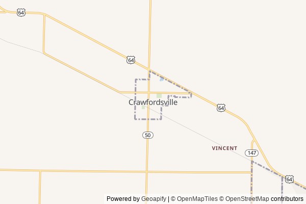 Crawfordsville digital marketing agency - Local SEO in Crawfordsville AR - GeoGrid map of Crawfordsville NY visibility
