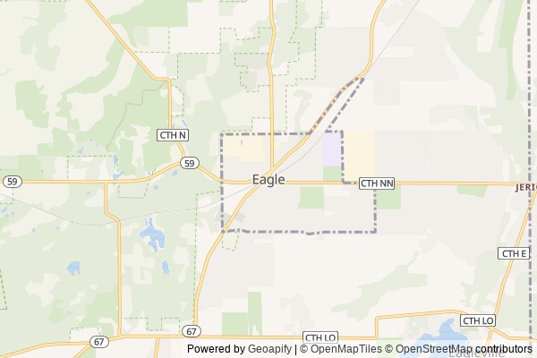 Eagle digital marketing agency - Local SEO in Eagle WI - GeoGrid map of Eagle NY visibility