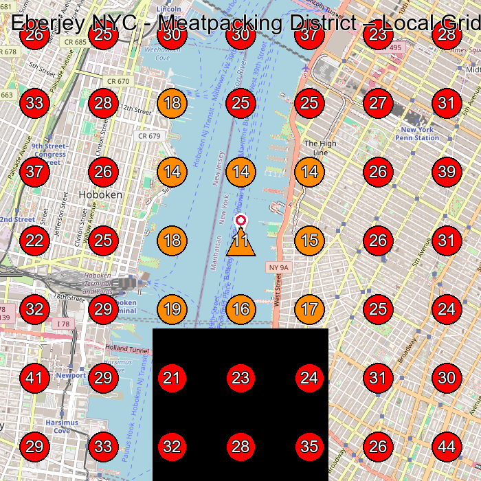 Eberjey NYC - Meatpacking District GeoGrid visibility map for Boutique in New York