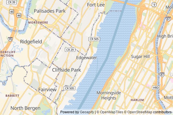 Edgewater digital marketing agency - Local SEO in Edgewater NJ - GeoGrid map of Edgewater NY visibility