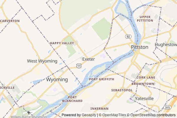 Exeter digital marketing agency - Local SEO in Exeter PA - GeoGrid map of Exeter NY visibility