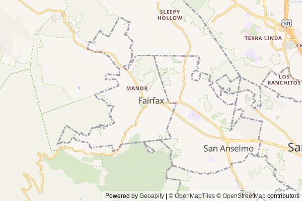 Fairfax digital marketing agency - Local SEO in Fairfax CA - GeoGrid map of Fairfax NY visibility