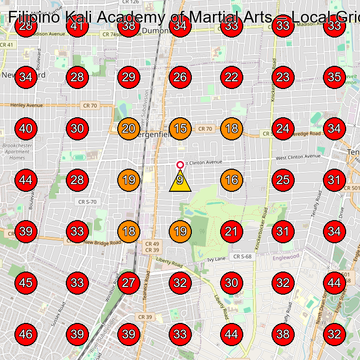 Filipino Kali Academy of Martial Arts GeoGrid visibility map for Martial Arts School in Bergenfield
