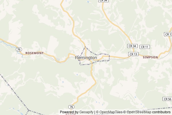 Flemington digital marketing agency - Local SEO in Flemington WV - GeoGrid map of Flemington NY visibility