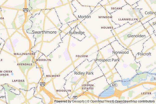 Folsom digital marketing agency - Local SEO in Folsom PA - GeoGrid map of Folsom NY visibility