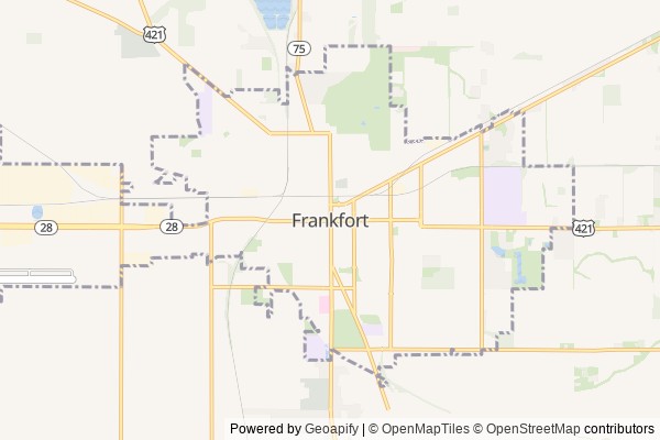 Frankfort digital marketing agency - Local SEO in Frankfort IN - GeoGrid map of Frankfort NY visibility