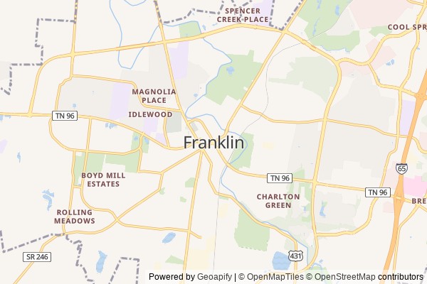 Franklin digital marketing agency - Local SEO in Franklin TN - GeoGrid map of Franklin NY visibility