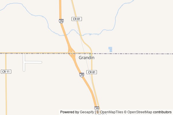 Grandin digital marketing agency - Local SEO in Grandin ND - GeoGrid map of Grandin NY visibility