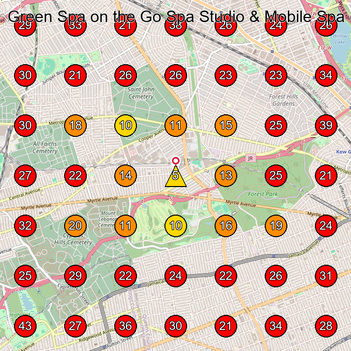 Green Spa on the Go Spa Studio & Mobile Spa (appointment only) GeoGrid visibility map for Health And Beauty Shop in None
