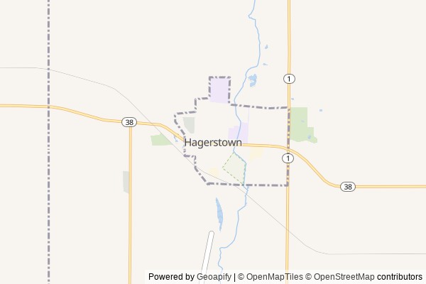 Hagerstown digital marketing agency - Local SEO in Hagerstown IN - GeoGrid map of Hagerstown NY visibility