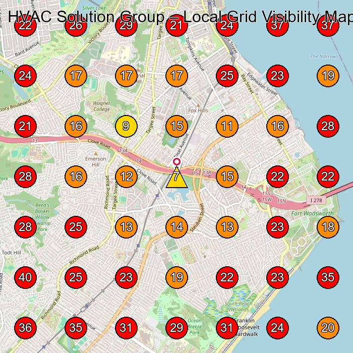 HVAC Solution Group GeoGrid visibility map for Hvac Contractor in None