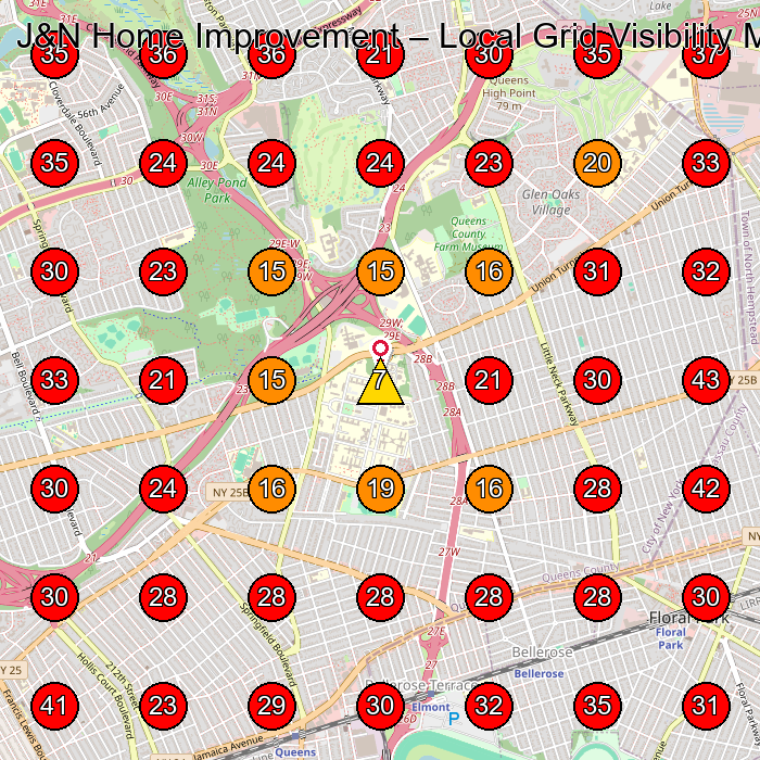 J&N Home Improvement GeoGrid visibility map for Construction Company in None