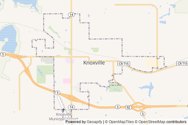 Knoxville digital marketing agency - Local SEO in Knoxville IA - GeoGrid map of Knoxville NY visibility