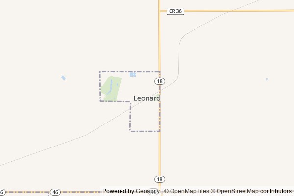 Leonard digital marketing agency - Local SEO in Leonard ND - GeoGrid map of Leonard NY visibility