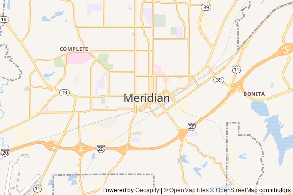 Meridian digital marketing agency - Local SEO in Meridian MS - GeoGrid map of Meridian NY visibility