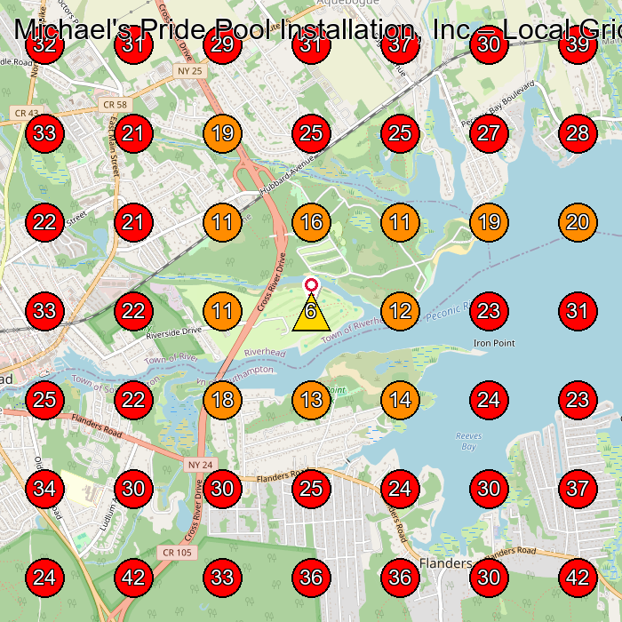 Michael's Pride Pool Installation, Inc GeoGrid visibility map for Swimming Pool Contractor in None