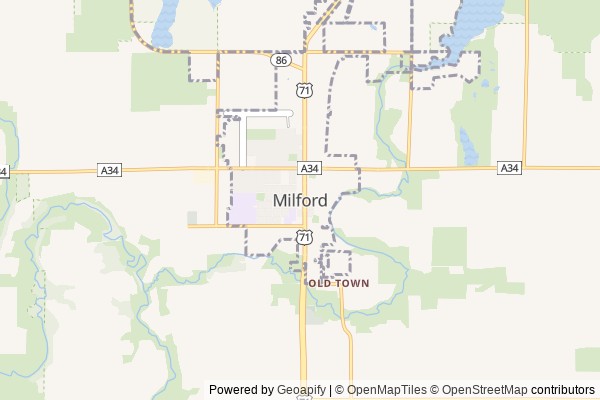 Milford digital marketing agency - Local SEO in Milford IA - GeoGrid map of Milford NY visibility