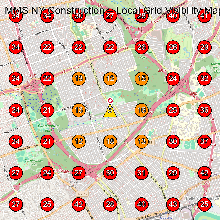 MMS NY Construction GeoGrid visibility map for Construction Company in None