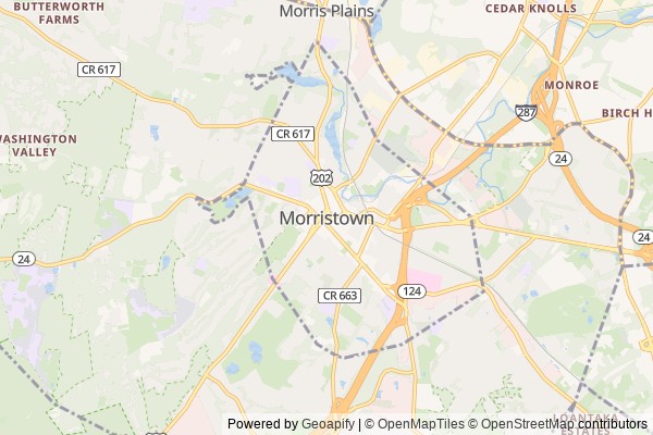 Morristown digital marketing agency - Local SEO in Morristown NJ - GeoGrid map of Morristown NY visibility
