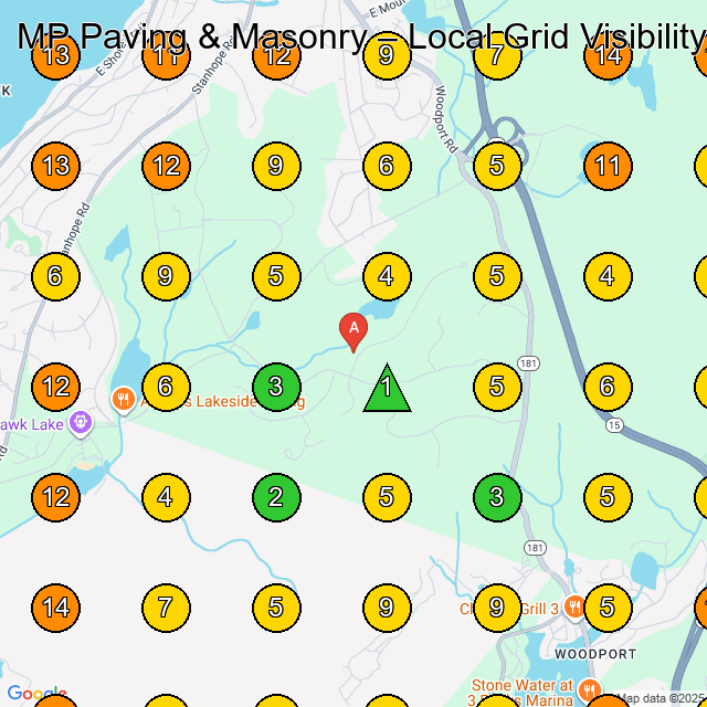 MP Paving & Masonry GeoGrid ranking map for Asphalt Contractor in Sparta
