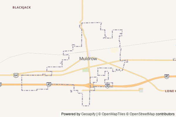 Muldrow digital marketing agency - Local SEO in Muldrow OK - GeoGrid map of Muldrow NY visibility