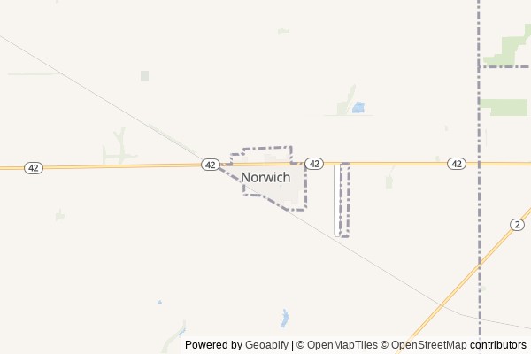 Norwich digital marketing agency - Local SEO in Norwich KS - GeoGrid map of Norwich NY visibility